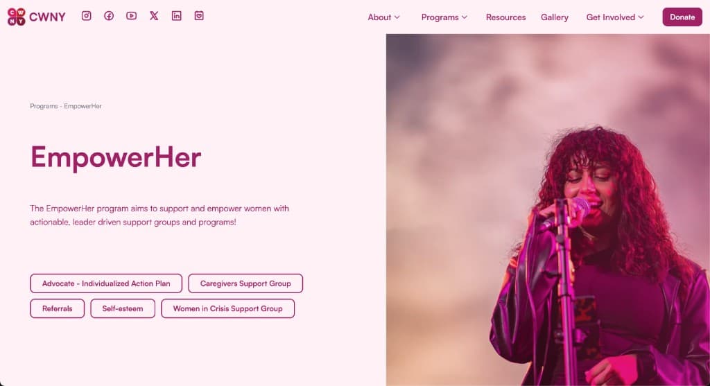 EmpowerHer program page